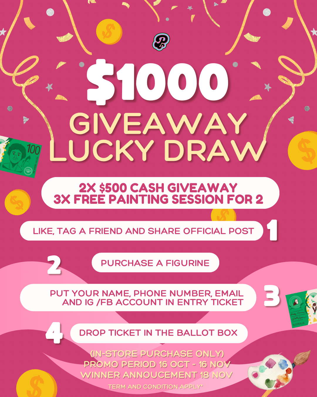 $1000 Giveaway Lucky Draw!