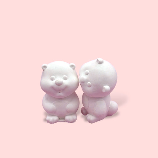 Couple Beaver - DIY Figurine Painting Kit