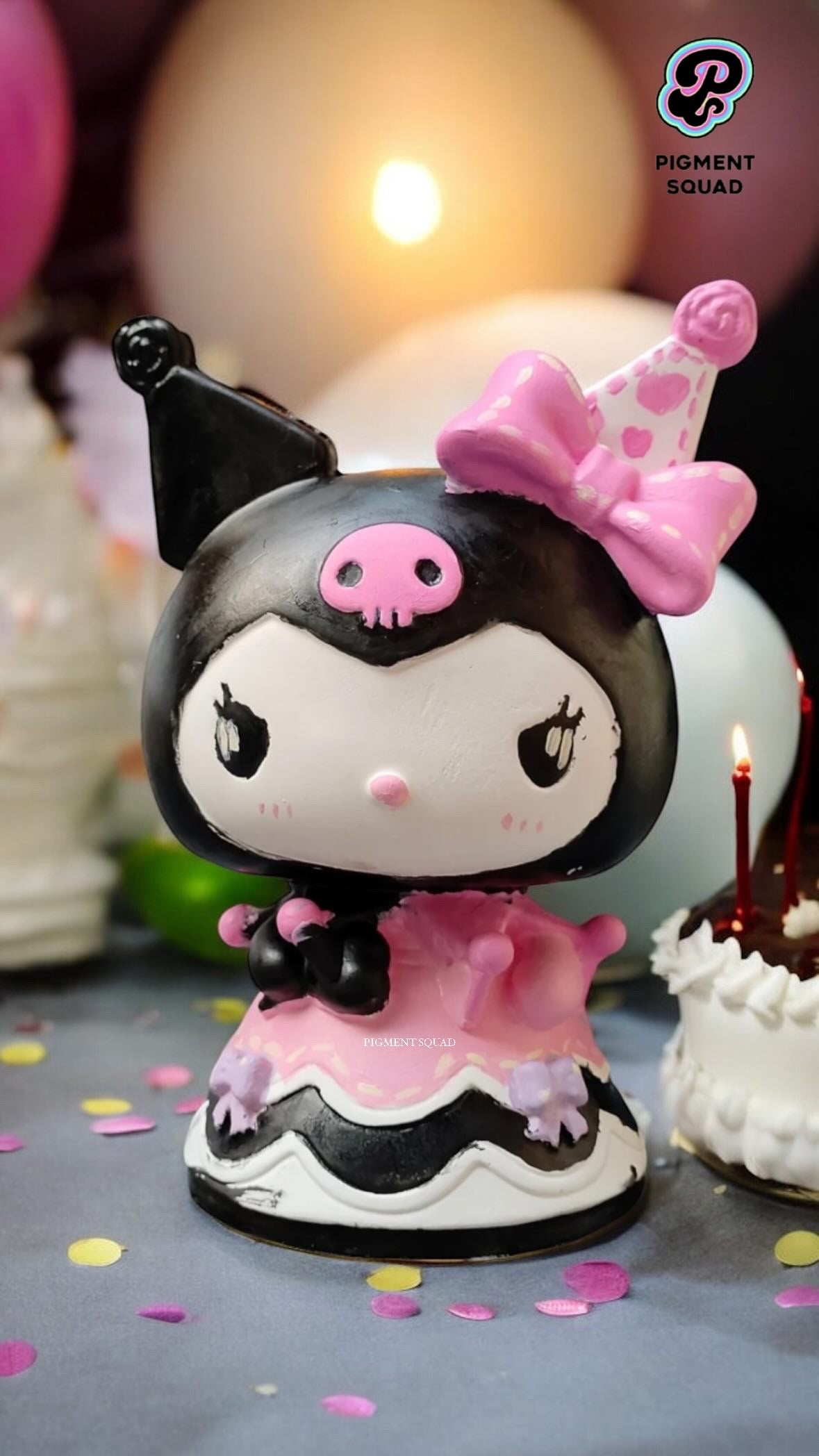 Kuro with Bowtie - DIY Plaster Figurine Painting Kit