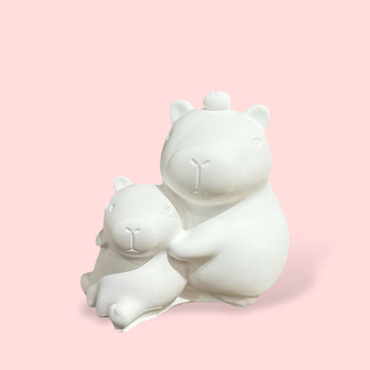 Capybara Mother & Child - DIY Figurine Painting