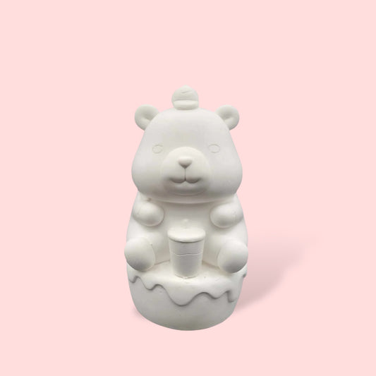 Capybara on Donut - DIY Plaster Figurine Painting Kit