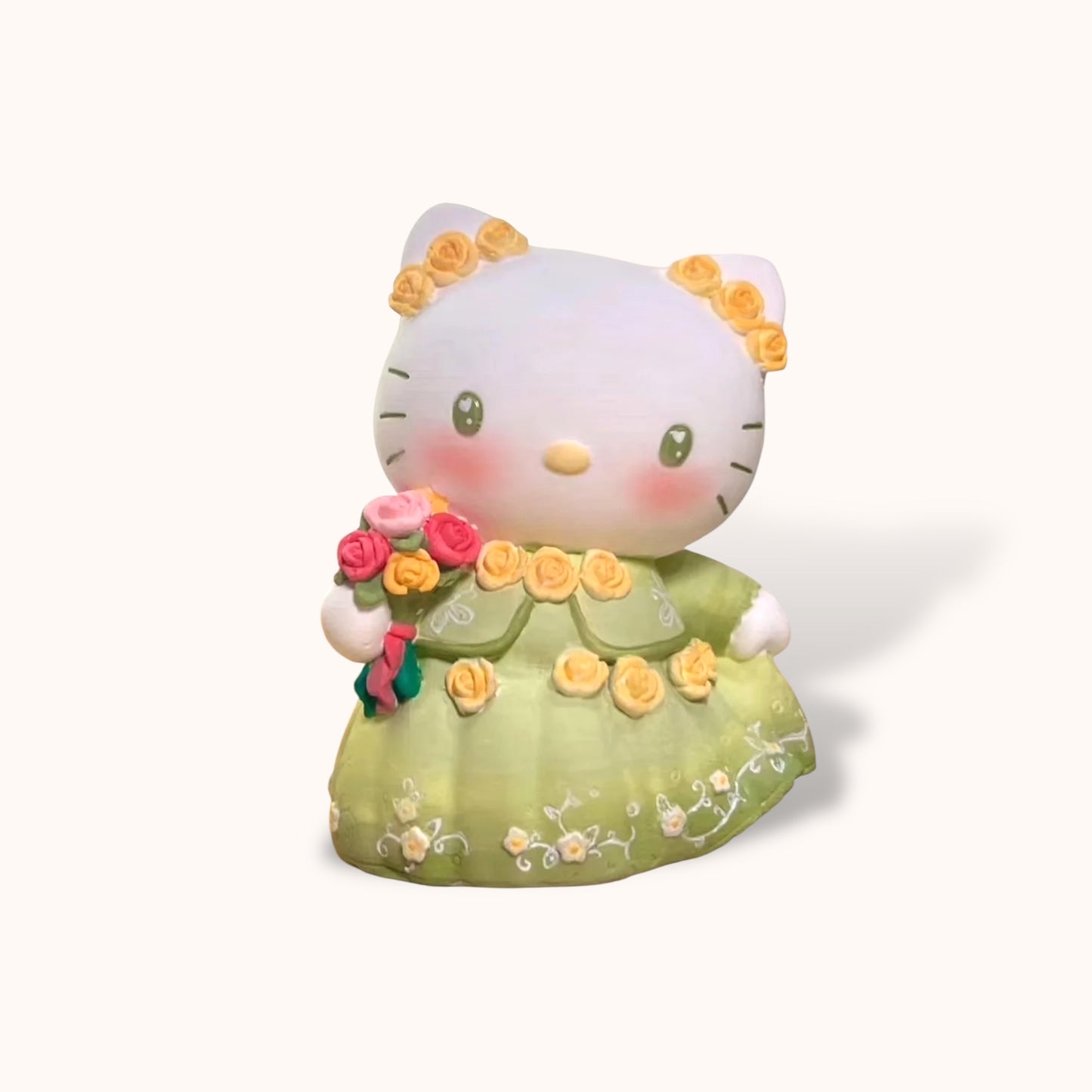 Bowtie Cat Tulip Bouquet - DIY Figurine Painting Kit