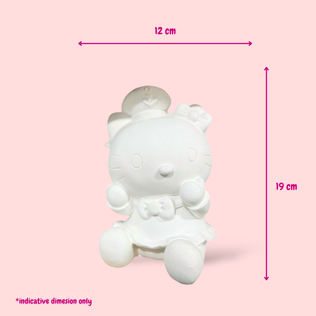 Bowtie Cat Sailor - DIY Plaster Figurine Painting Kit