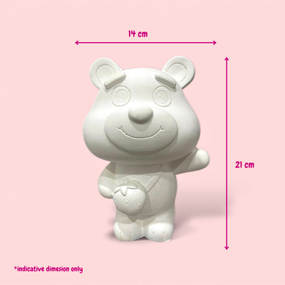 Strawberry Bear Prince - DIY Plaster Figurine Painting Kit