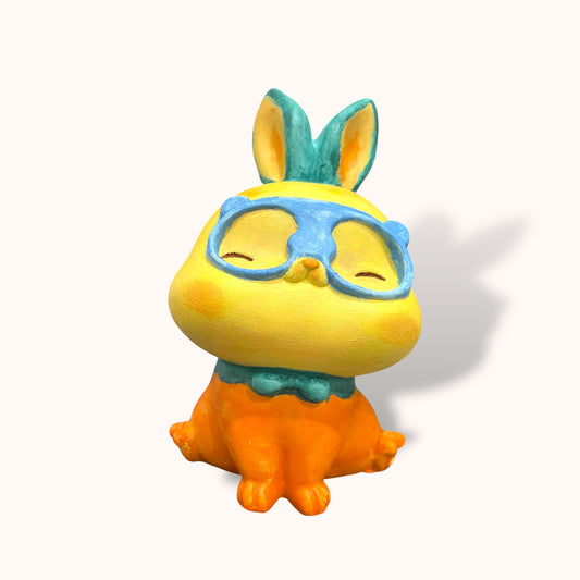 Rabbit with Glasses - DIY  Figurine Painting Kit