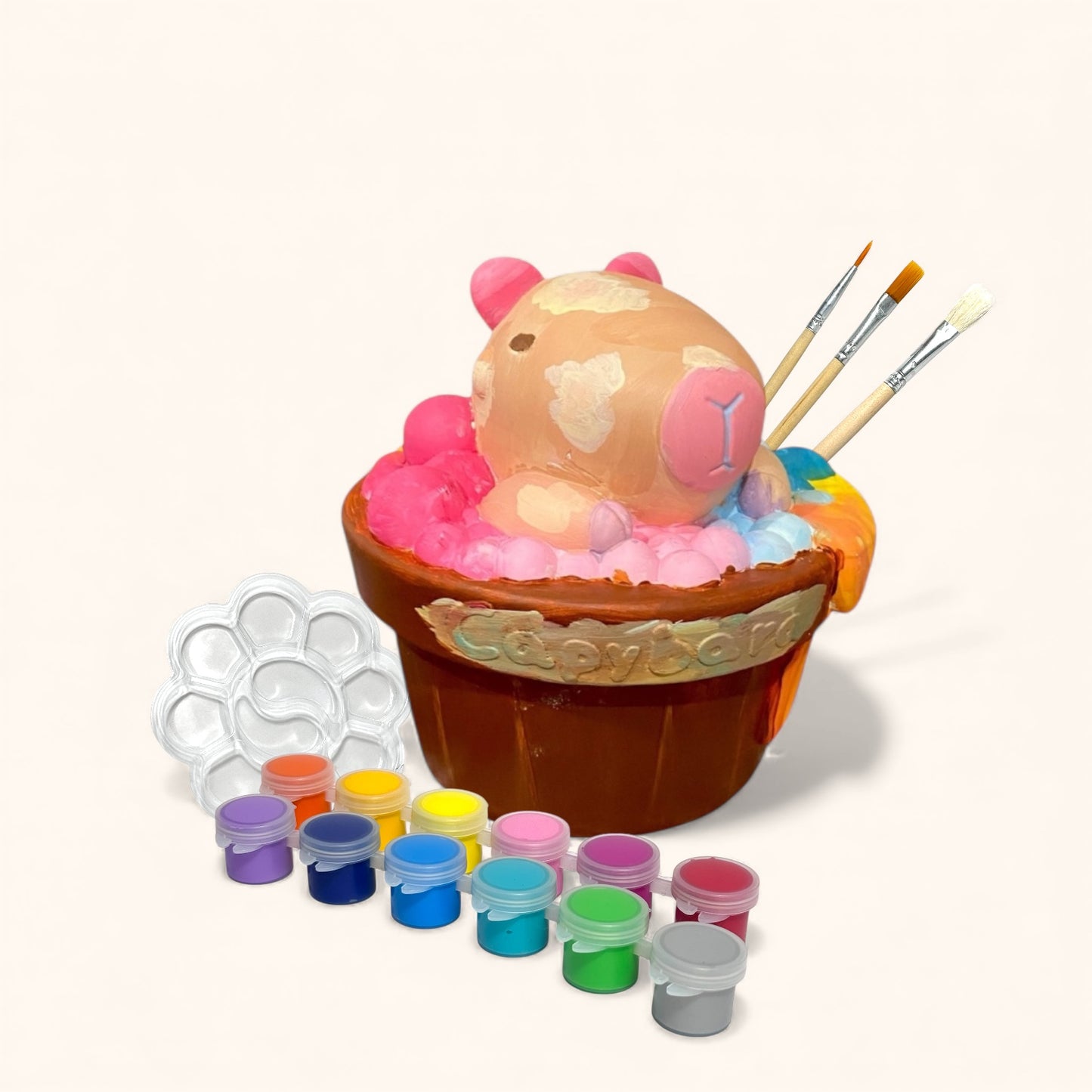 Capybara Bathtub - DIY Figurine Painting Kit