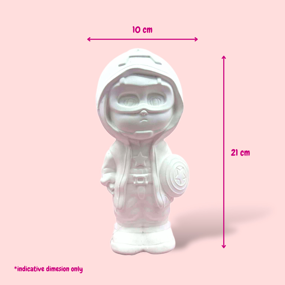 Superhero the Captain US Hoodie - DIY Plaster Figurine Painting Kit