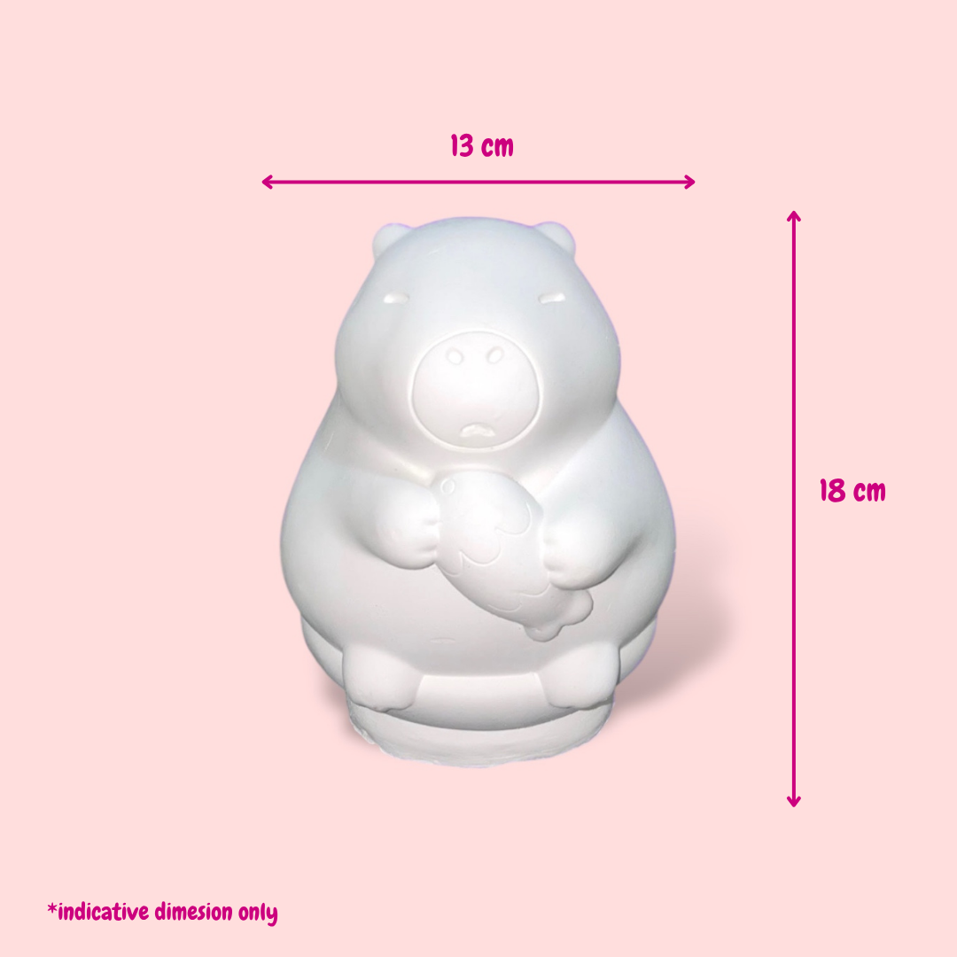 Capybara on the Toilet - DIY Plaster Figurine Painting Kit