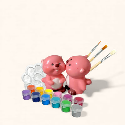 Couple Beaver - DIY Figurine Painting Kit
