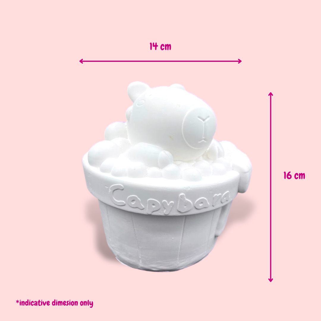 Capybara Bathtub - DIY Plaster Figurine Painting Kit