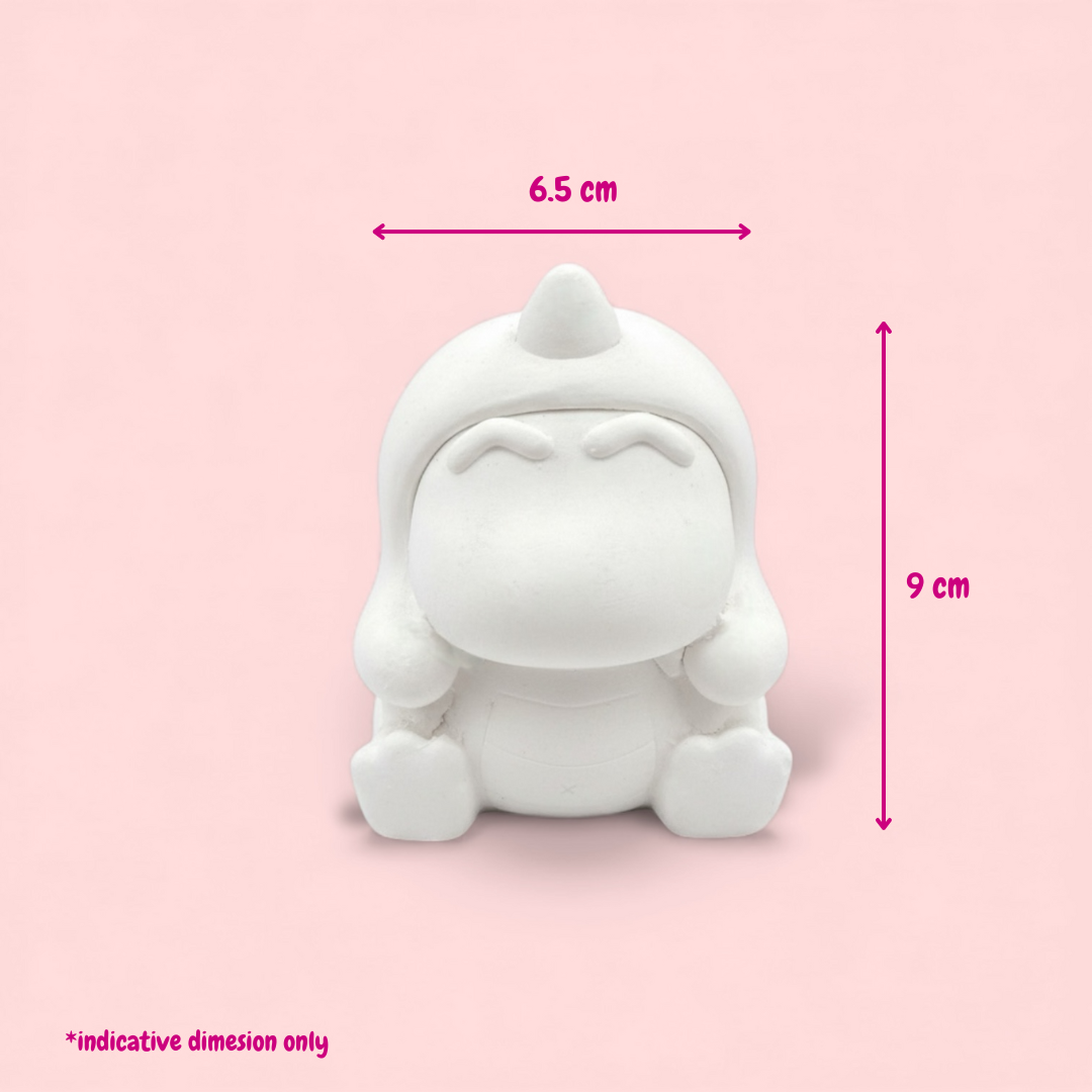 Mini Shin the Dinosaur - DIY Plaster Figurine Painting Kit