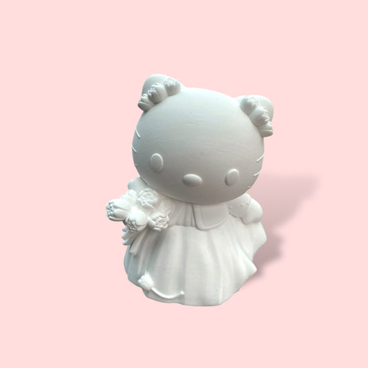 Bowtie Cat Tulip Bouquet - DIY Figurine Painting Kit