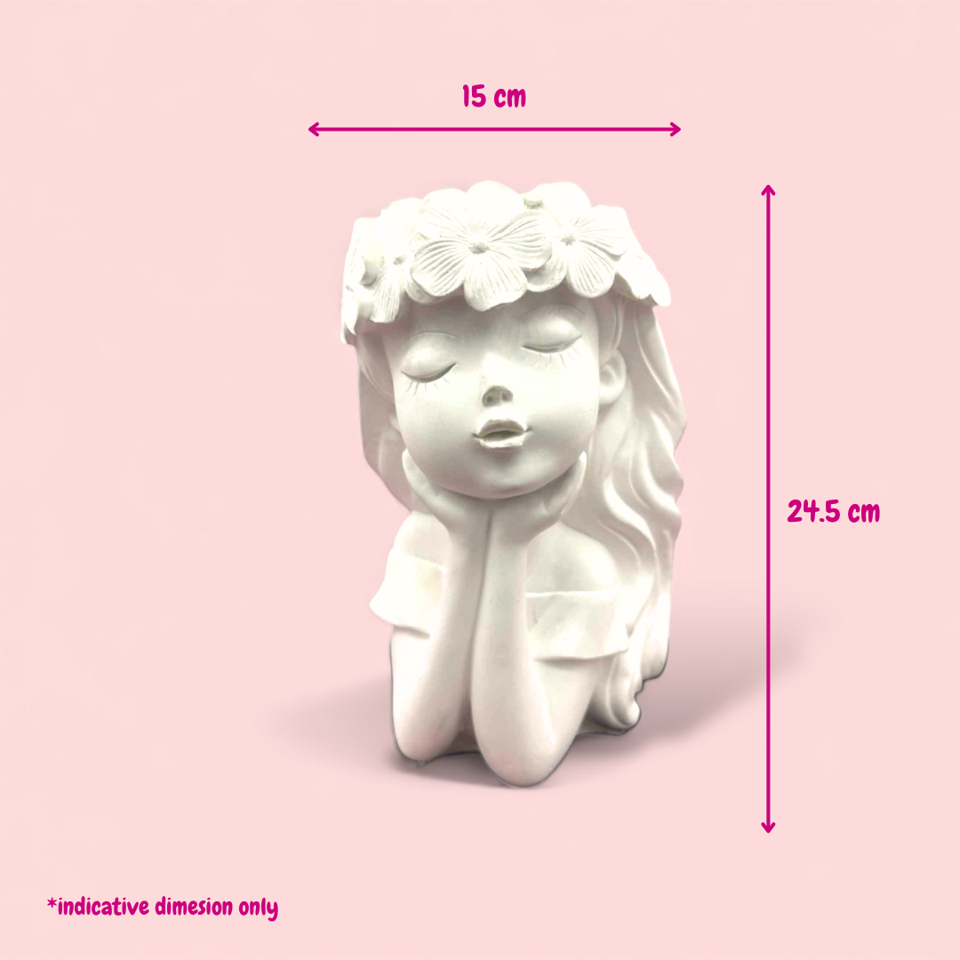 Pot Lady 1 - DIY Plaster Figurine Painting Kit