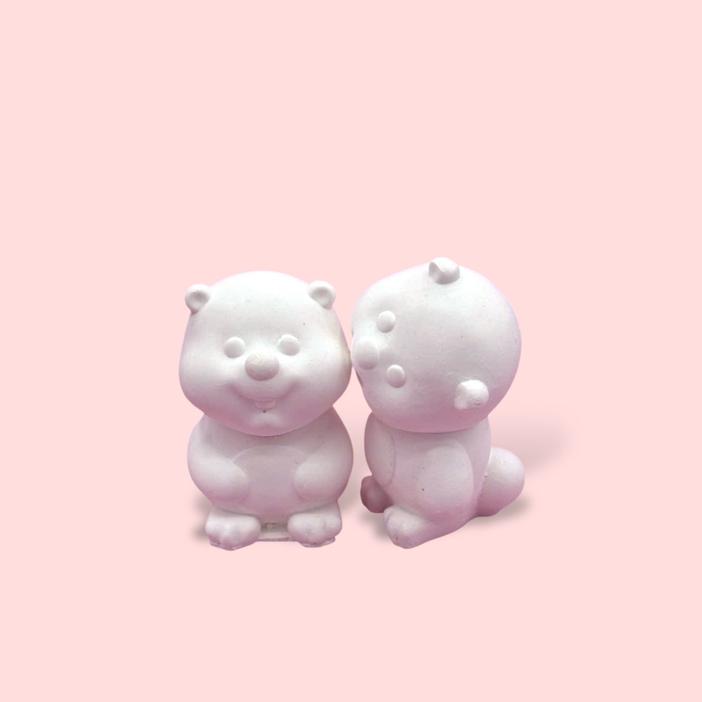 Couple Beaver - DIY Figurine Painting Kit