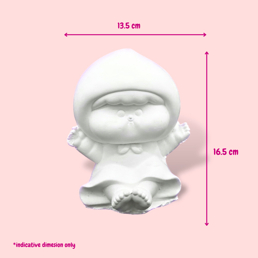Peach Baby - DIY Plaster Figurine Painting Kit