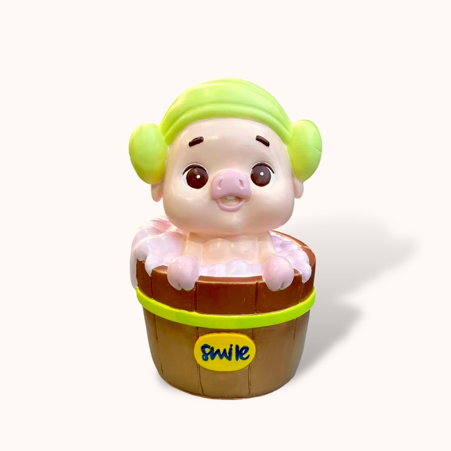 Piggy in Bathtub - DIY  Figurine Painting Kit