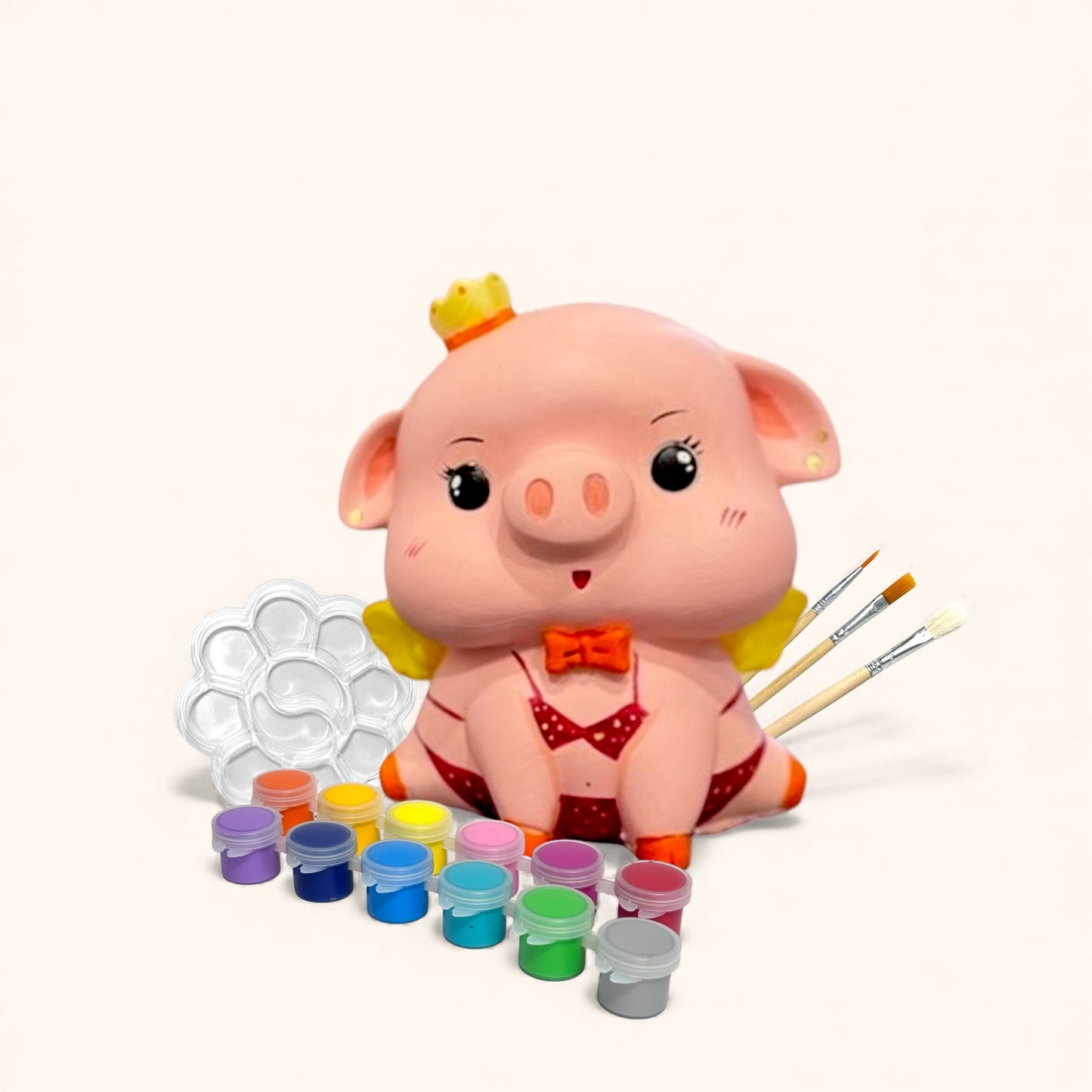 Piggy the Queen - DIY Plaster Figurine Painting Kit