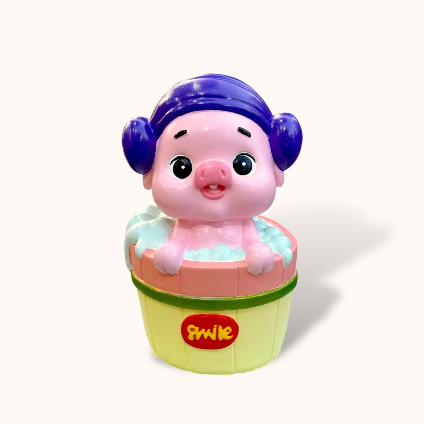 Piggy in Bathtub - DIY  Figurine Painting Kit