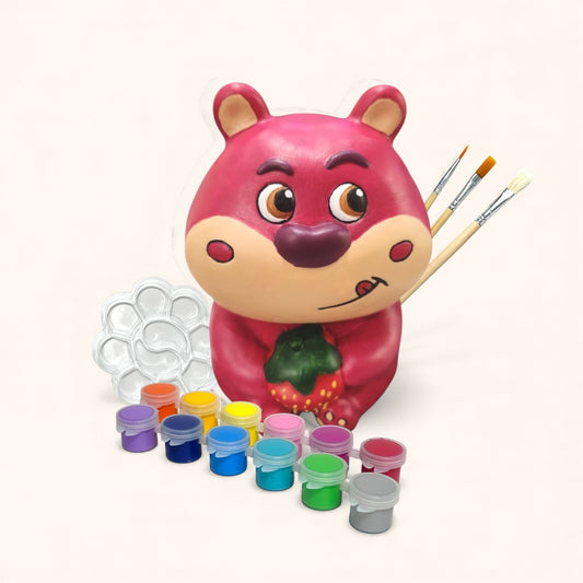 Strawberry Bear - DIY Figurine Painting Kit