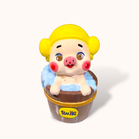 Piggy in Bathtub - DIY  Figurine Painting Kit