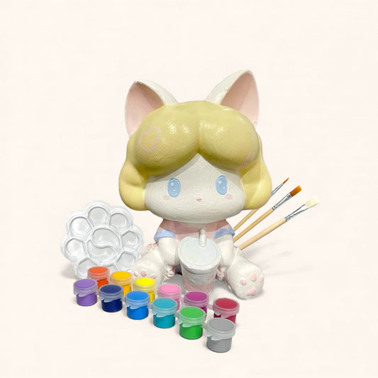 Cat Lady -  DIY Plaster Figurine Painting Kit