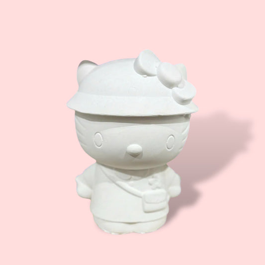 Bowtie Cat School Girl - DIY Figurine Painting Kit